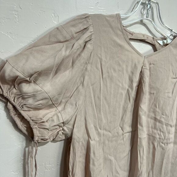 H&M Puff-sleeved blouse Powdered Pink - Picture 4 of 8